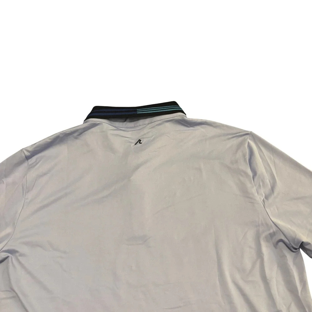 Redvanly Mens Harley Polo Shirt Baby Lavender Purple Striped Collar R2404 Large‎